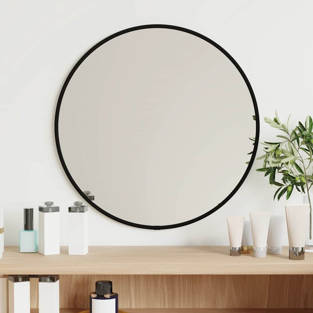 vidaXL Oglindă de perete rotundă, negru, Ø 40 cm vidaXL Oglindă de perete rotundă, negru, Ø 40 cm