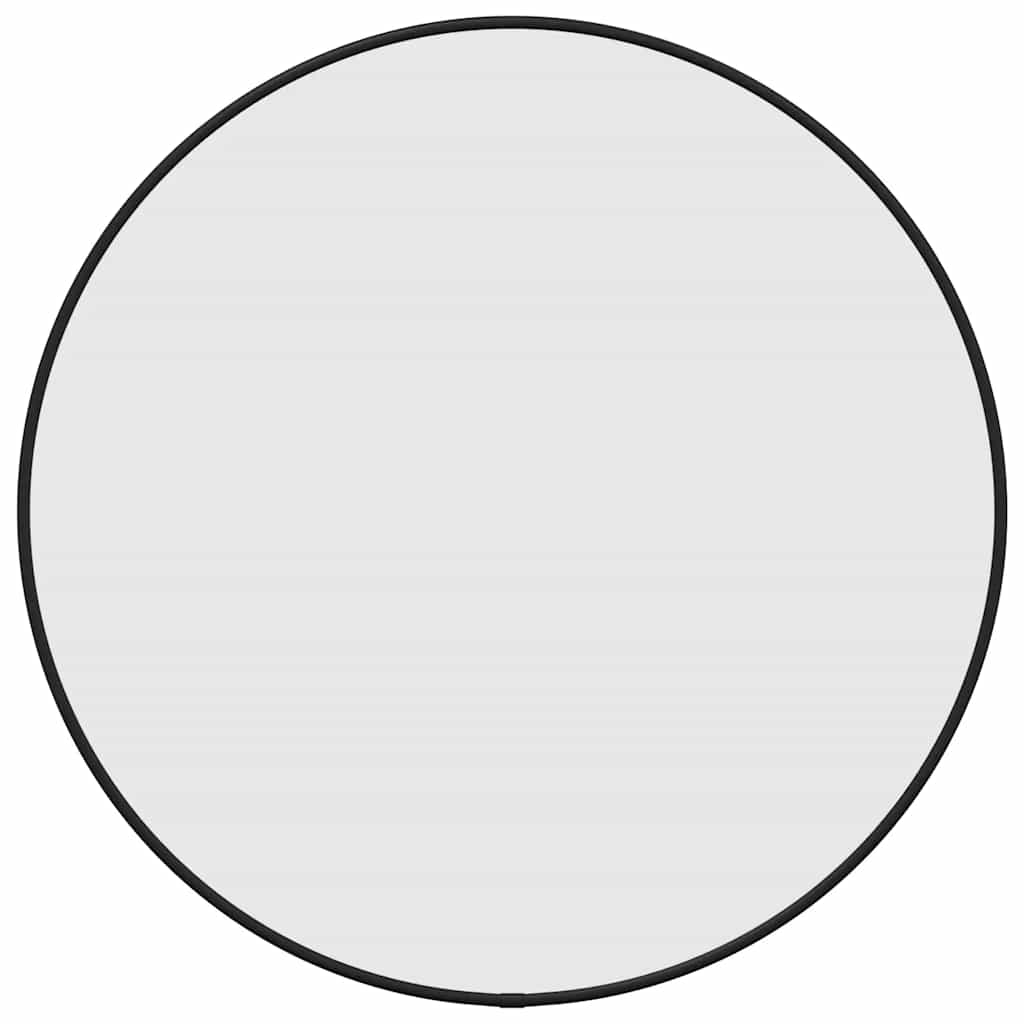 vidaXL Oglindă de perete rotundă, negru, Ø 50 cm