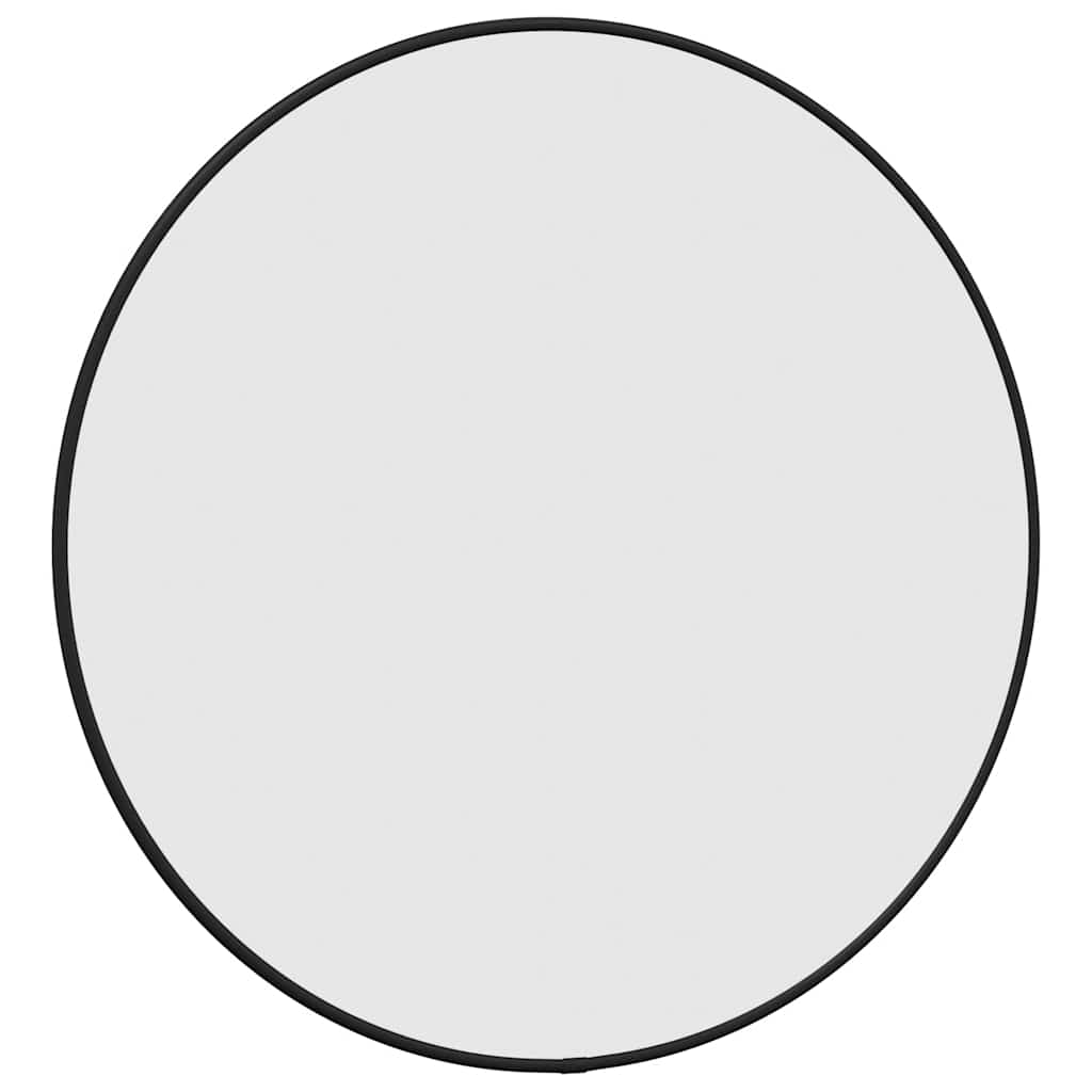 vidaXL Oglindă de perete rotundă, negru, Ø 50 cm