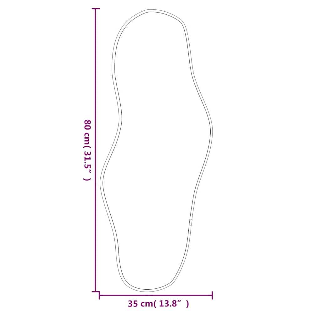 vidaXL Oglindă de perete, auriu, 80x35 cm