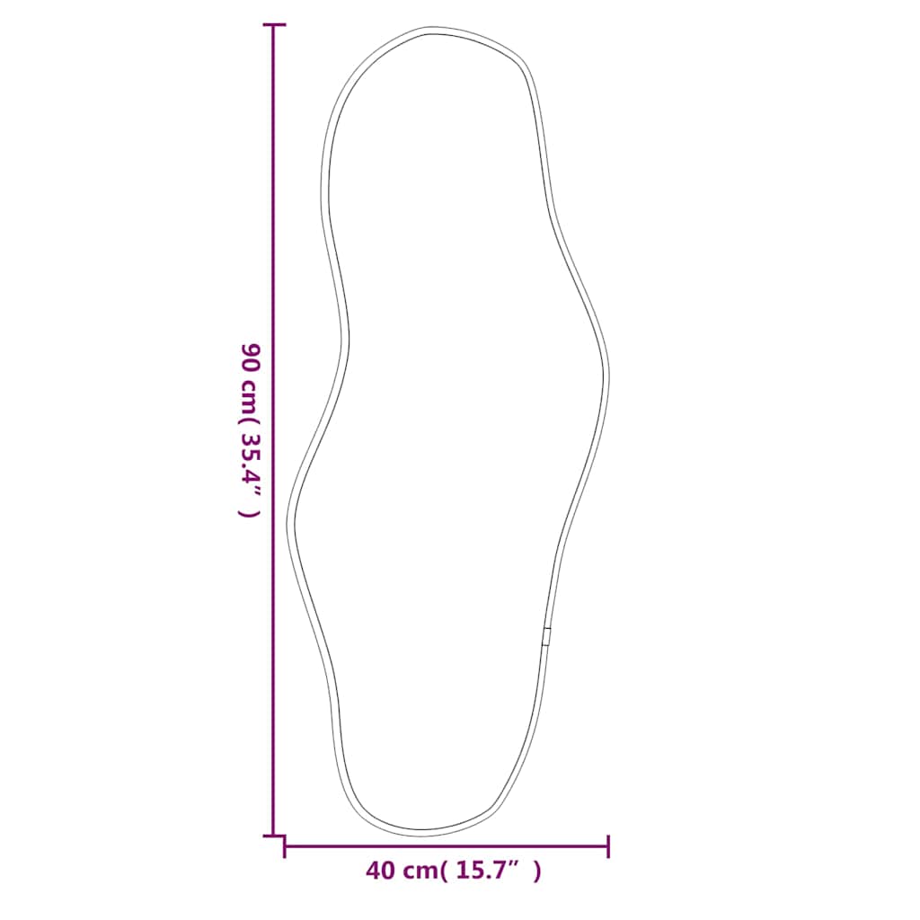 vidaXL Oglindă de perete, auriu, 90x40 cm