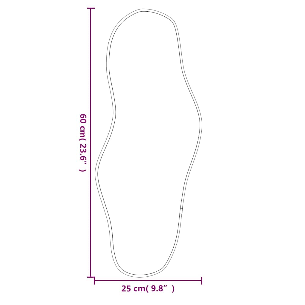 vidaXL Oglindă de perete, negru, 60x25 cm vidaXL Oglindă de perete, negru, 60x25 cm