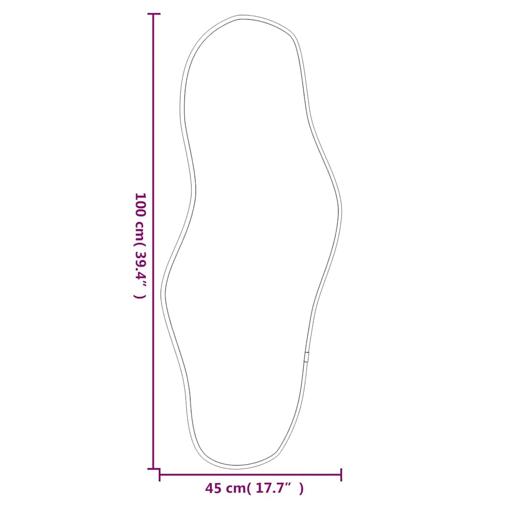 vidaXL Oglindă de perete, negru, 100x45 cm vidaXL Oglindă de perete, negru, 100x45 cm