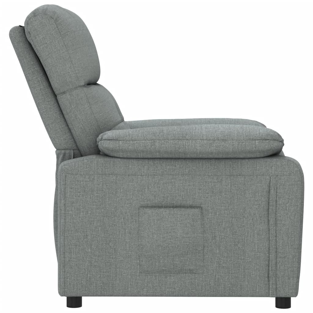 vidaXL Fotoliu rabatabil, gri închis, material textil