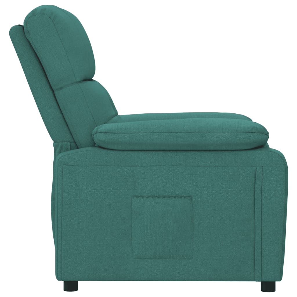 vidaXL Fotoliu rabatabil, verde închis, material textil vidaXL Fotoliu rabatabil, verde închis, material textil