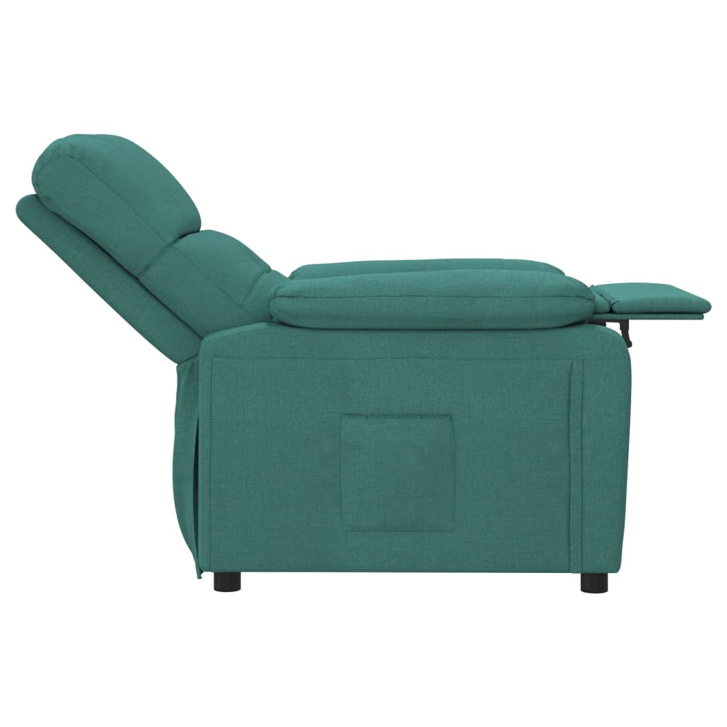 vidaXL Fotoliu rabatabil, verde închis, material textil vidaXL Fotoliu rabatabil, verde închis, material textil