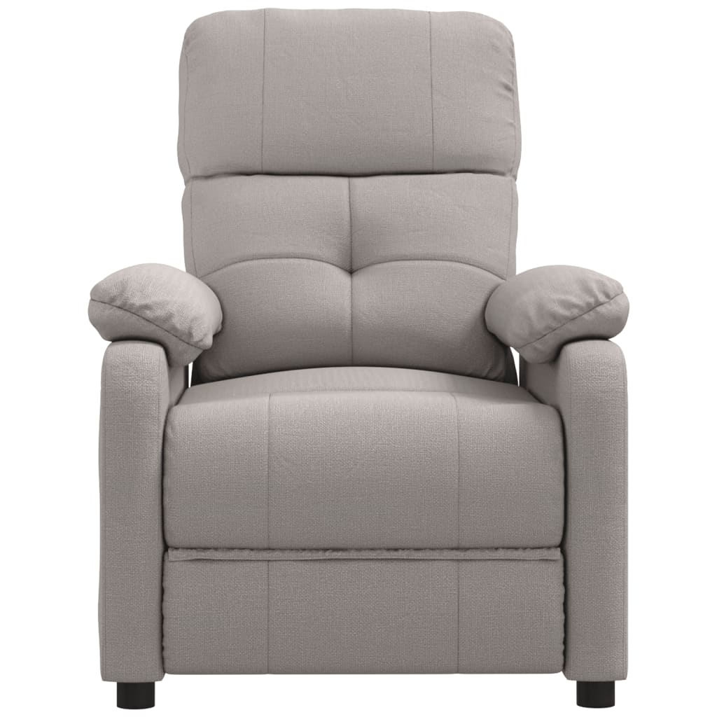 vidaXL Fotoliu rabatabil, gri taupe, material textil