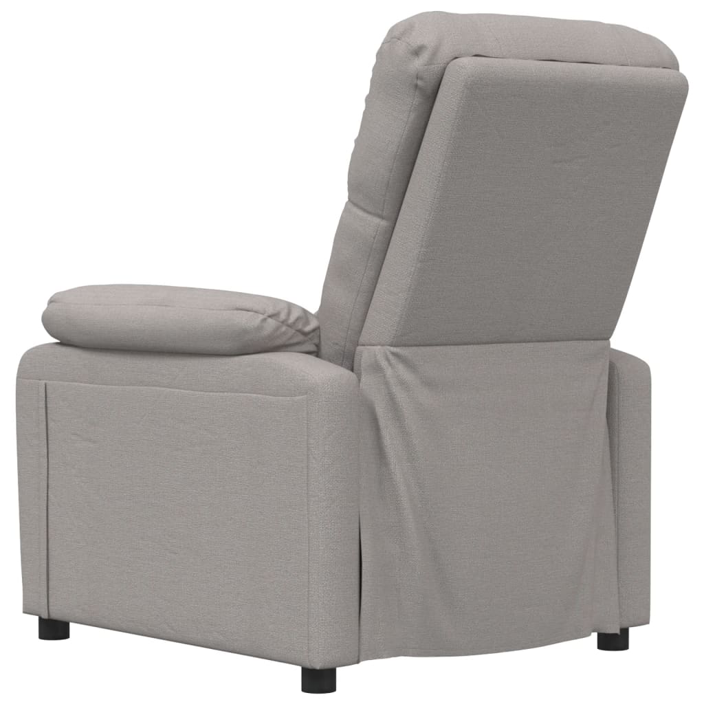 vidaXL Fotoliu rabatabil, gri taupe, material textil