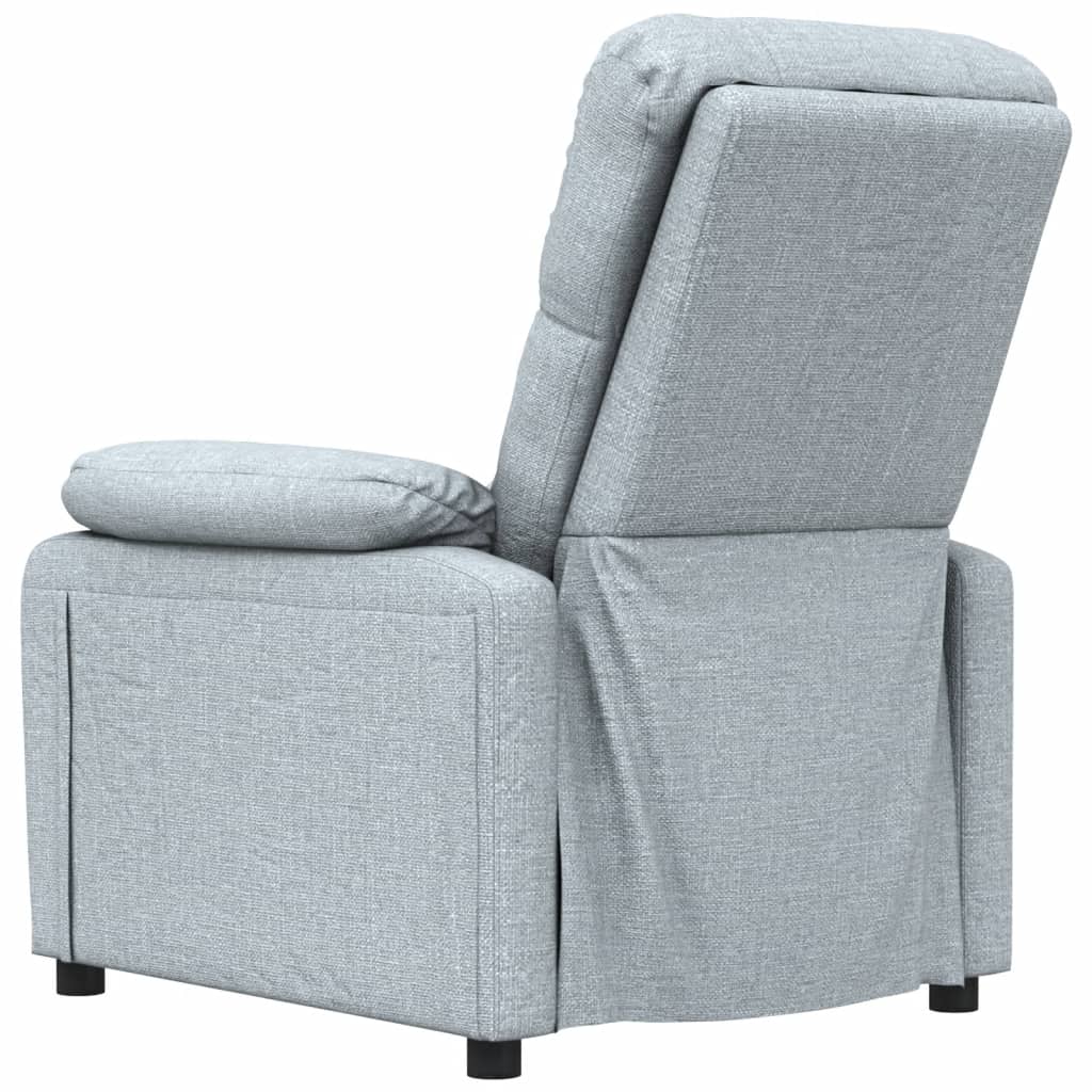 vidaXL Fotoliu de masaj, gri deschis, material textil vidaXL Fotoliu de masaj, gri deschis, material textil