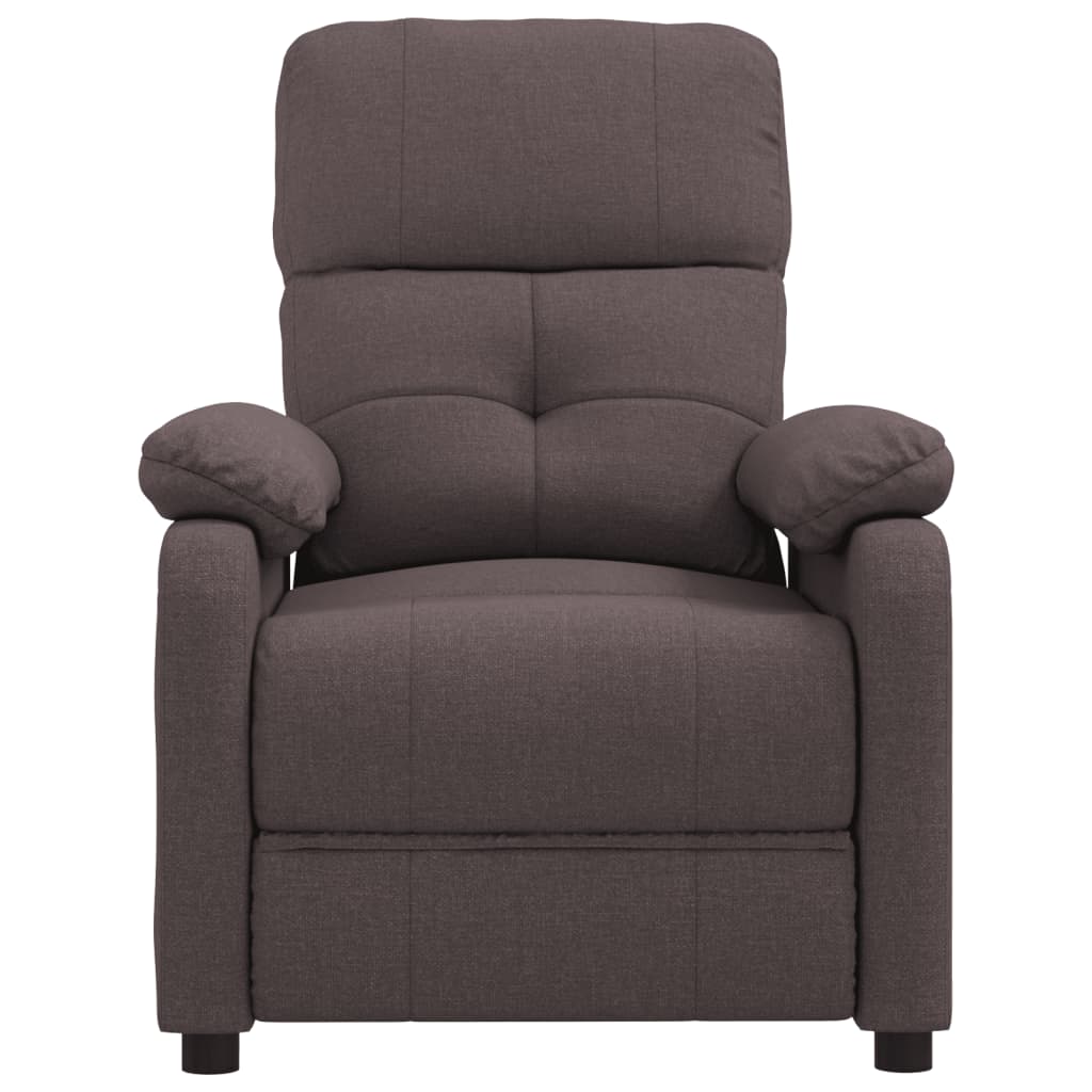 vidaXL Fotoliu de masaj, maro închis, material textil vidaXL Fotoliu de masaj, maro închis, material textil