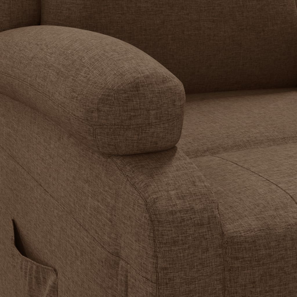 vidaXL Fotoliu rabatabil, maro, material textil