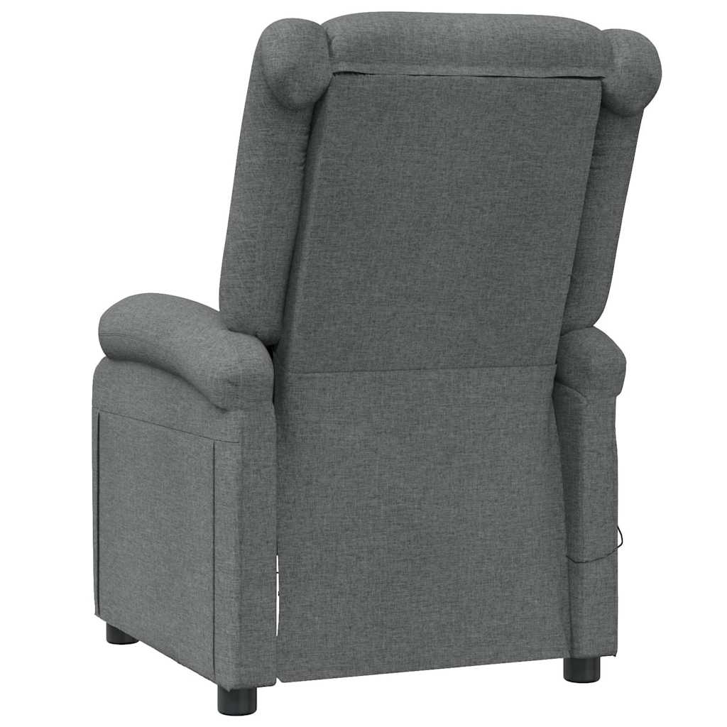 vidaXL Fotoliu de masaj, gri închis, material textil vidaXL Fotoliu de masaj, gri închis, material textil