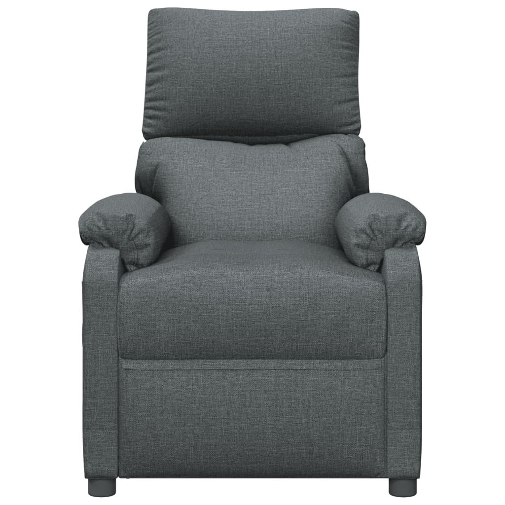 vidaXL Fotoliu de masaj, gri închis, material textil