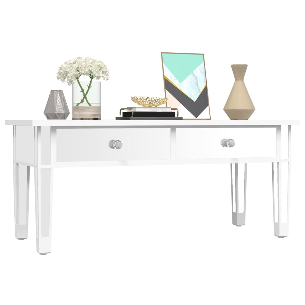 vidaXL Măsuță de cafea cu oglindă 106x45x45 cm lemn compozit și sticlă vidaXL Măsuță de cafea cu oglindă 106x45x45 cm lemn compozit și sticlă