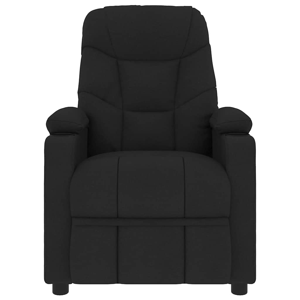 vidaXL Fotoliu rabatabil, negru, material textil vidaXL Fotoliu rabatabil, negru, material textil