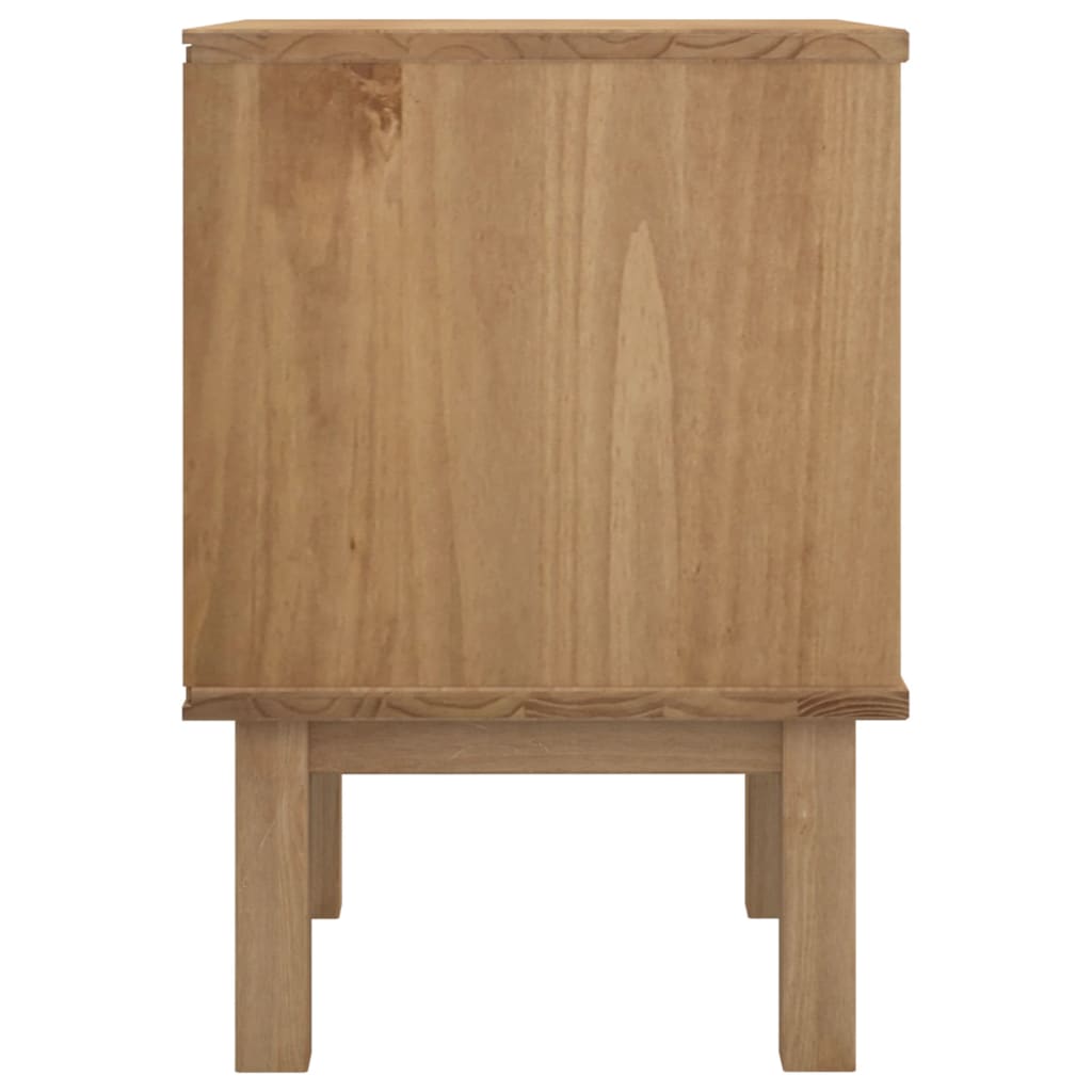 vidaXL Dulap noptieră OTTA, maro/gri, 45x39x57 cm, lemn masiv pin vidaXL Dulap noptieră OTTA, maro/gri, 45x39x57 cm, lemn masiv pin