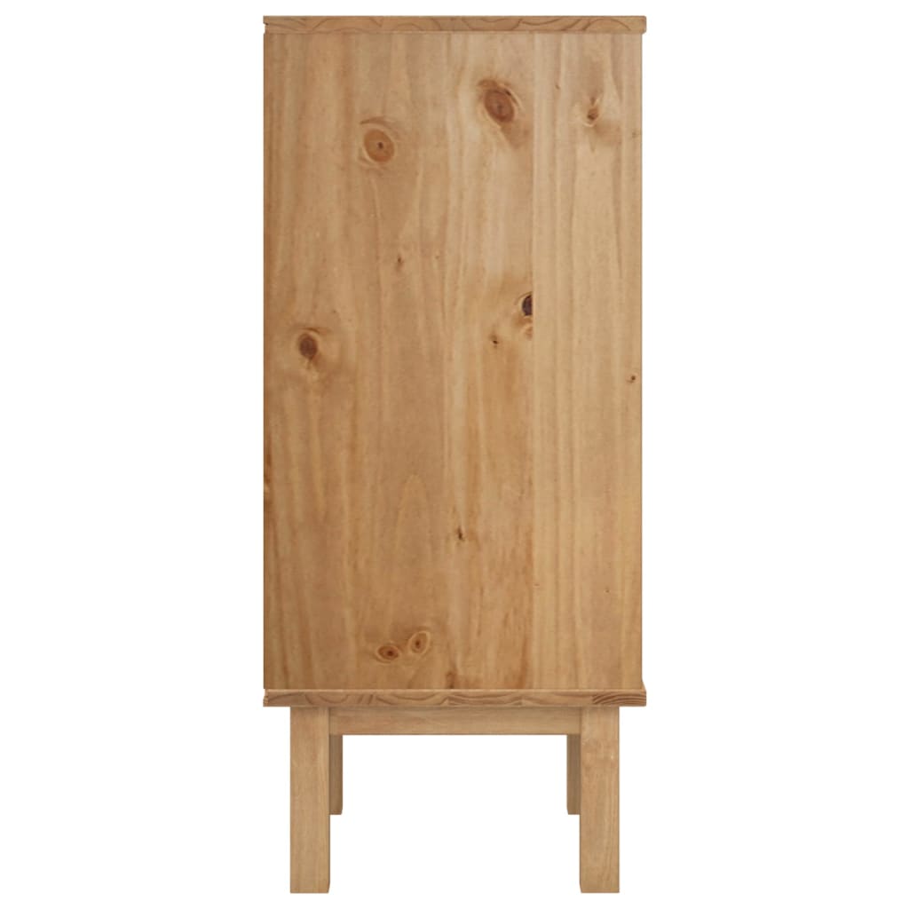 vidaXL Dulap cu sertar "OTTA", maro/gri, 45x39x90cm, lemn masiv pin
