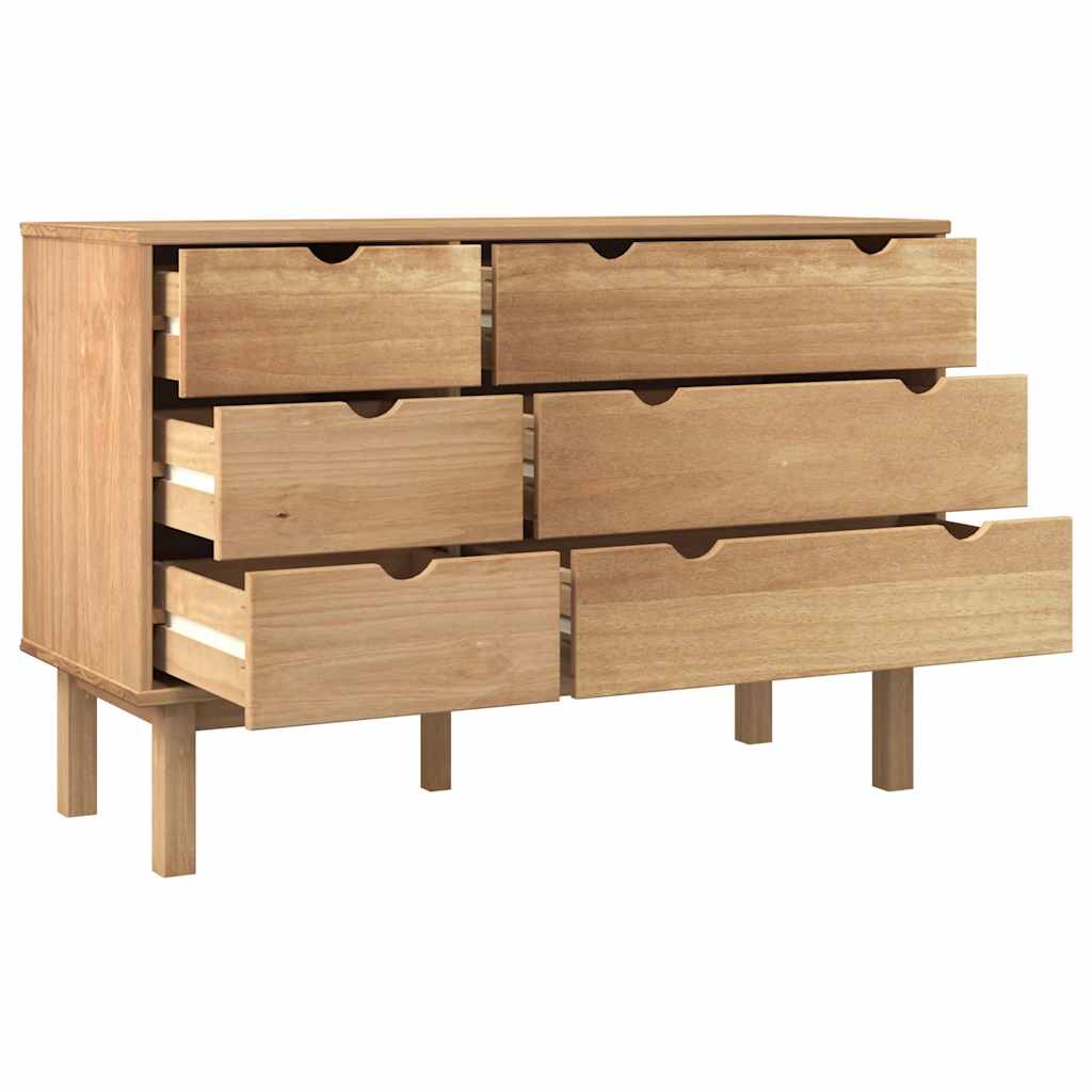 vidaXL Dulap cu sertar "OTTA", 111x43x73,5 cm, lemn masiv de pin