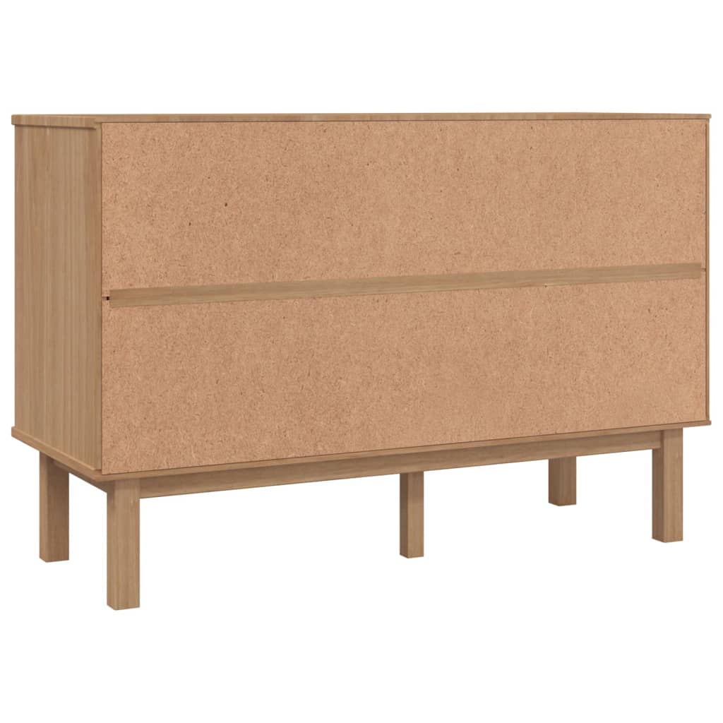 vidaXL Dulap cu sertar OTTA maro/alb, 111x43x73,5 cm, lemn masiv pin vidaXL Dulap cu sertar OTTA maro/alb, 111x43x73,5 cm, lemn masiv pin