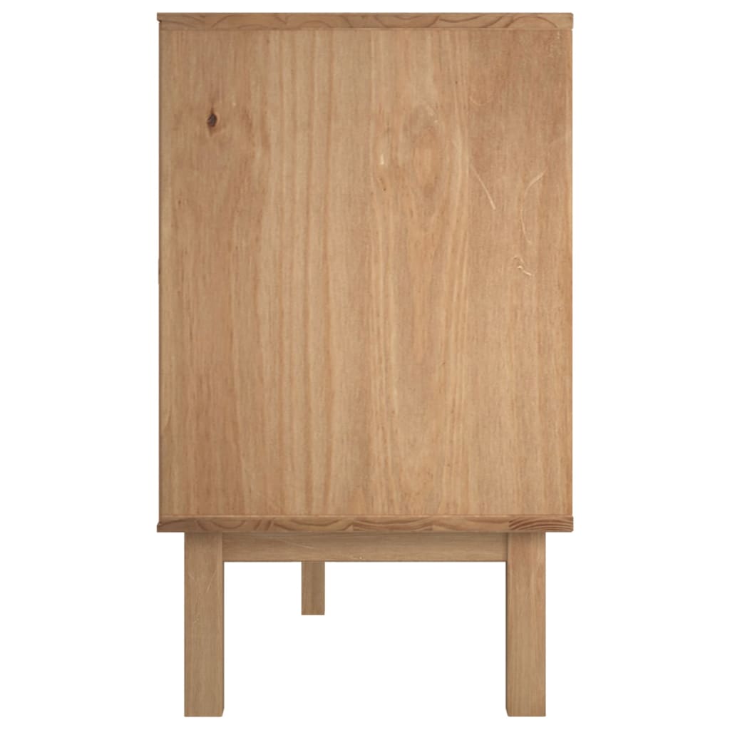 vidaXL Servantă OTTA, maro și gri, 113,5x43x73 cm, lemn masiv de pin