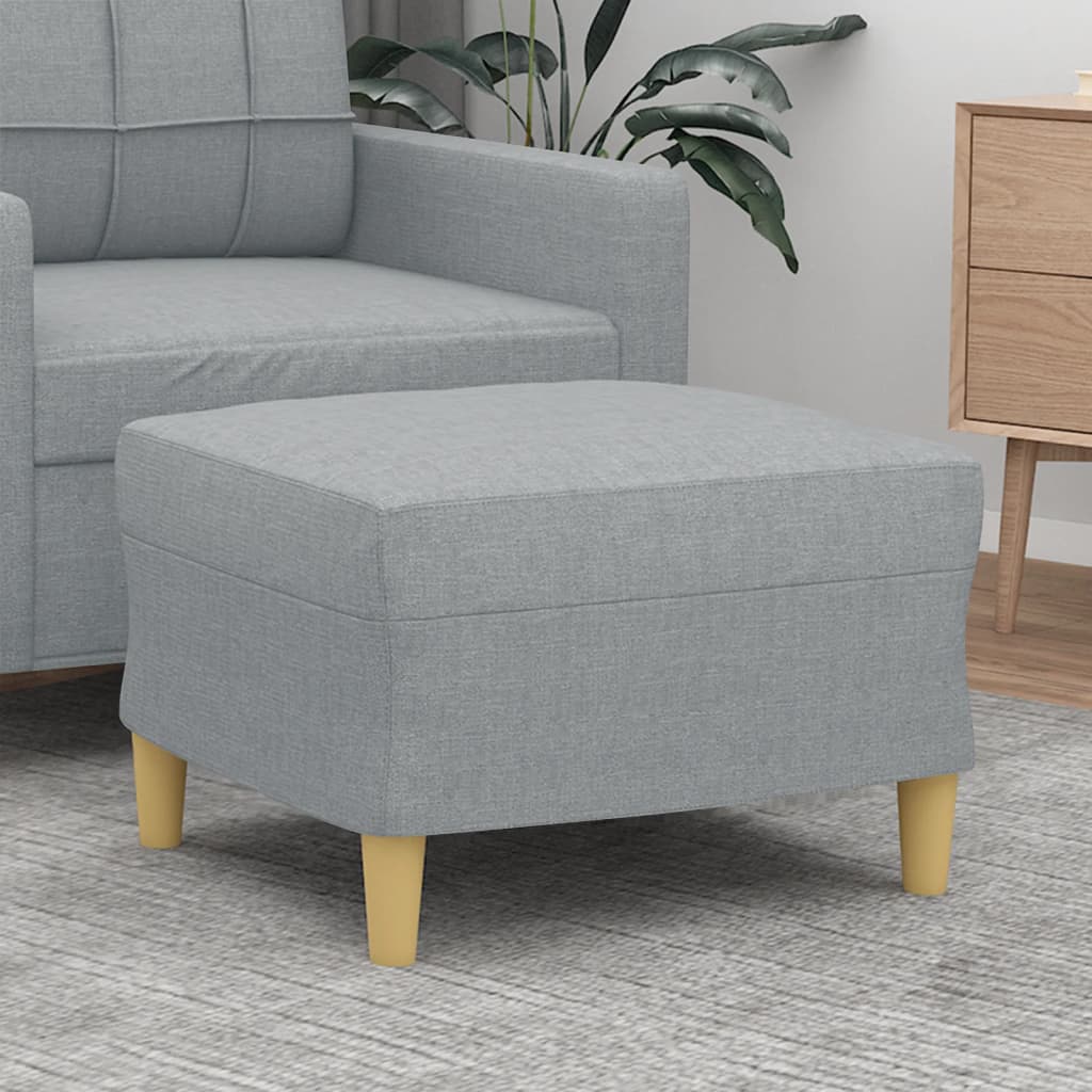 vidaXL Taburet, gri deschis, 60x50x41 cm, material textil vidaXL Taburet, gri deschis, 60x50x41 cm, material textil