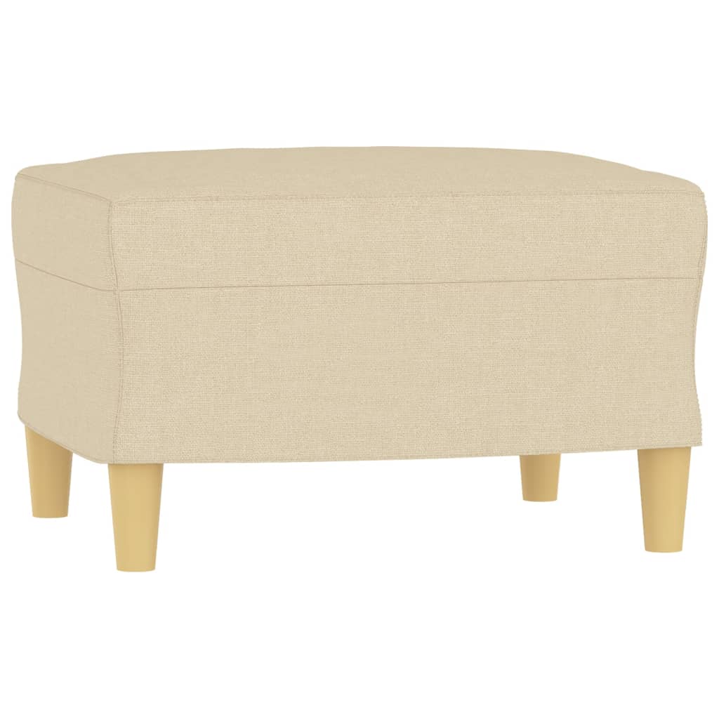 vidaXL Taburet, crem, 60x50x41 cm, material textil vidaXL Taburet, crem, 60x50x41 cm, material textil