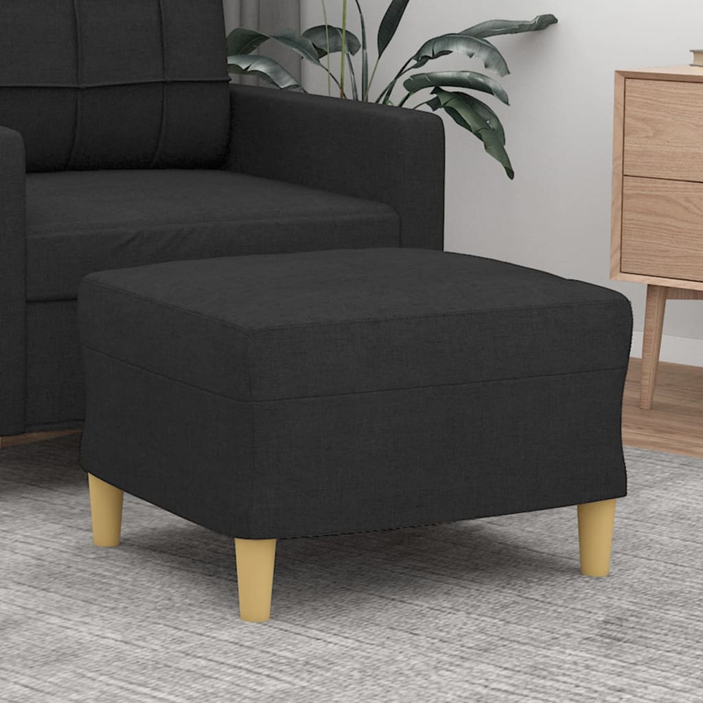 vidaXL Taburet, negru, 60x50x41 cm, material textil vidaXL Taburet, negru, 60x50x41 cm, material textil