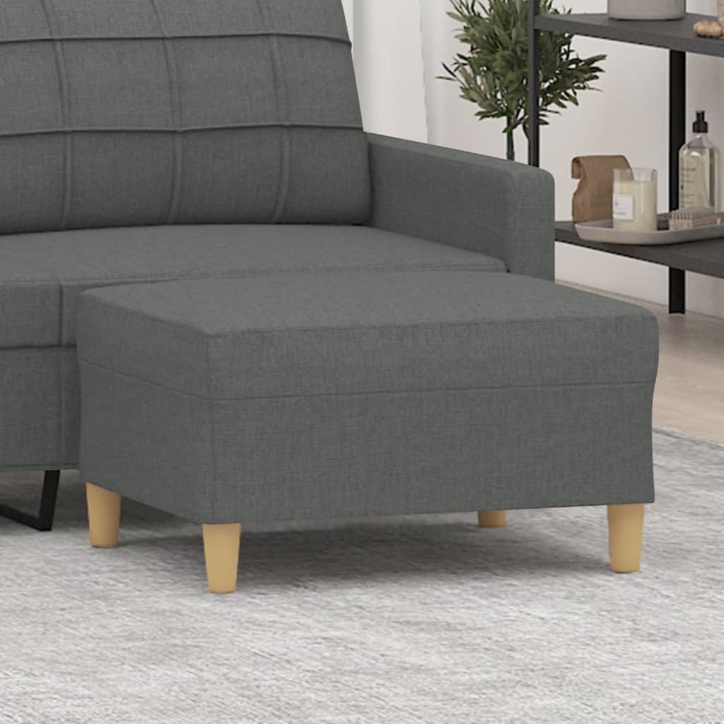 vidaXL Taburet, gri închis, 70x55x41 cm, material textil vidaXL Taburet, gri închis, 70x55x41 cm, material textil
