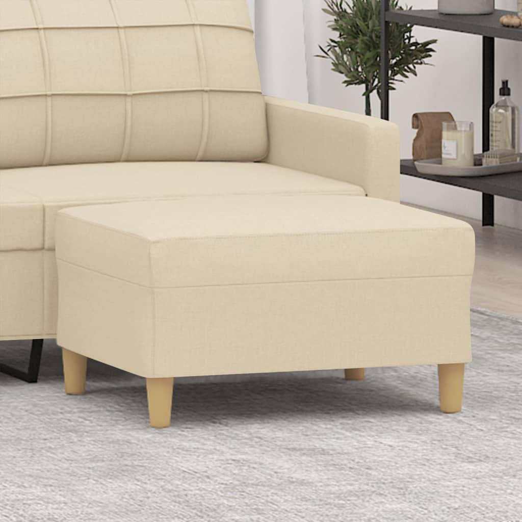 vidaXL Taburet, crem, 70x55x41 cm, material textil vidaXL Taburet, crem, 70x55x41 cm, material textil