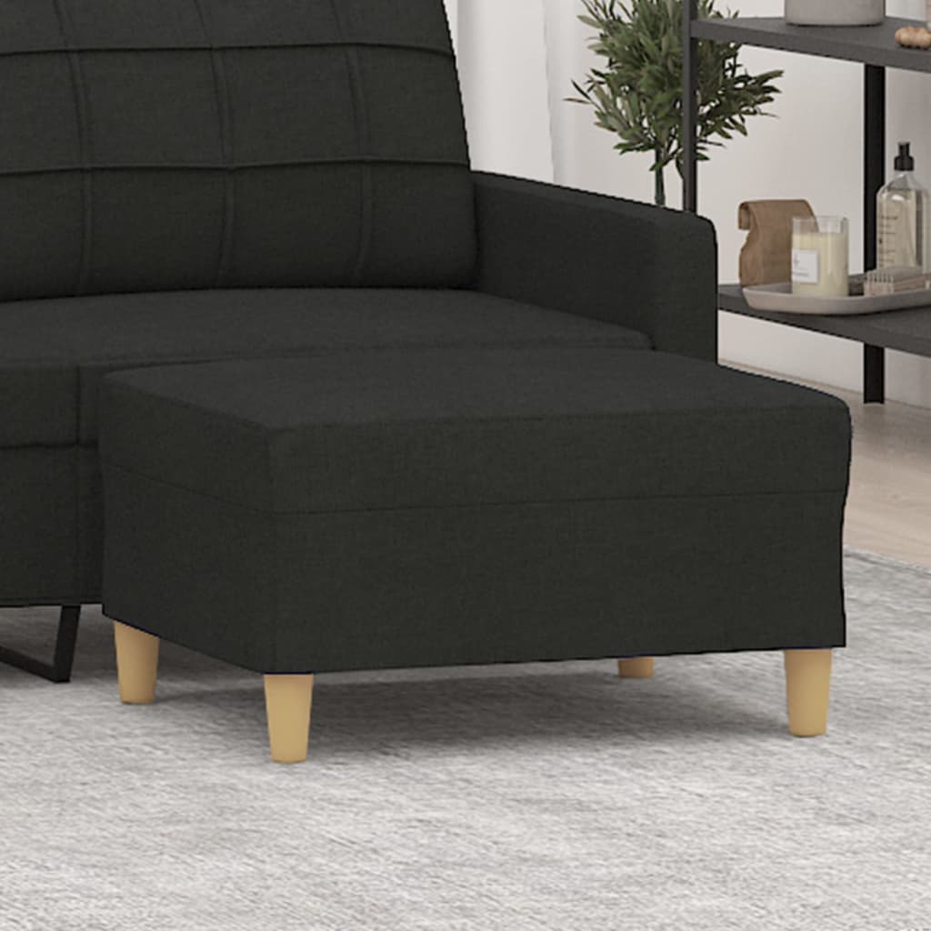 vidaXL Taburet, negru, 70x55x41 cm, material textil vidaXL Taburet, negru, 70x55x41 cm, material textil