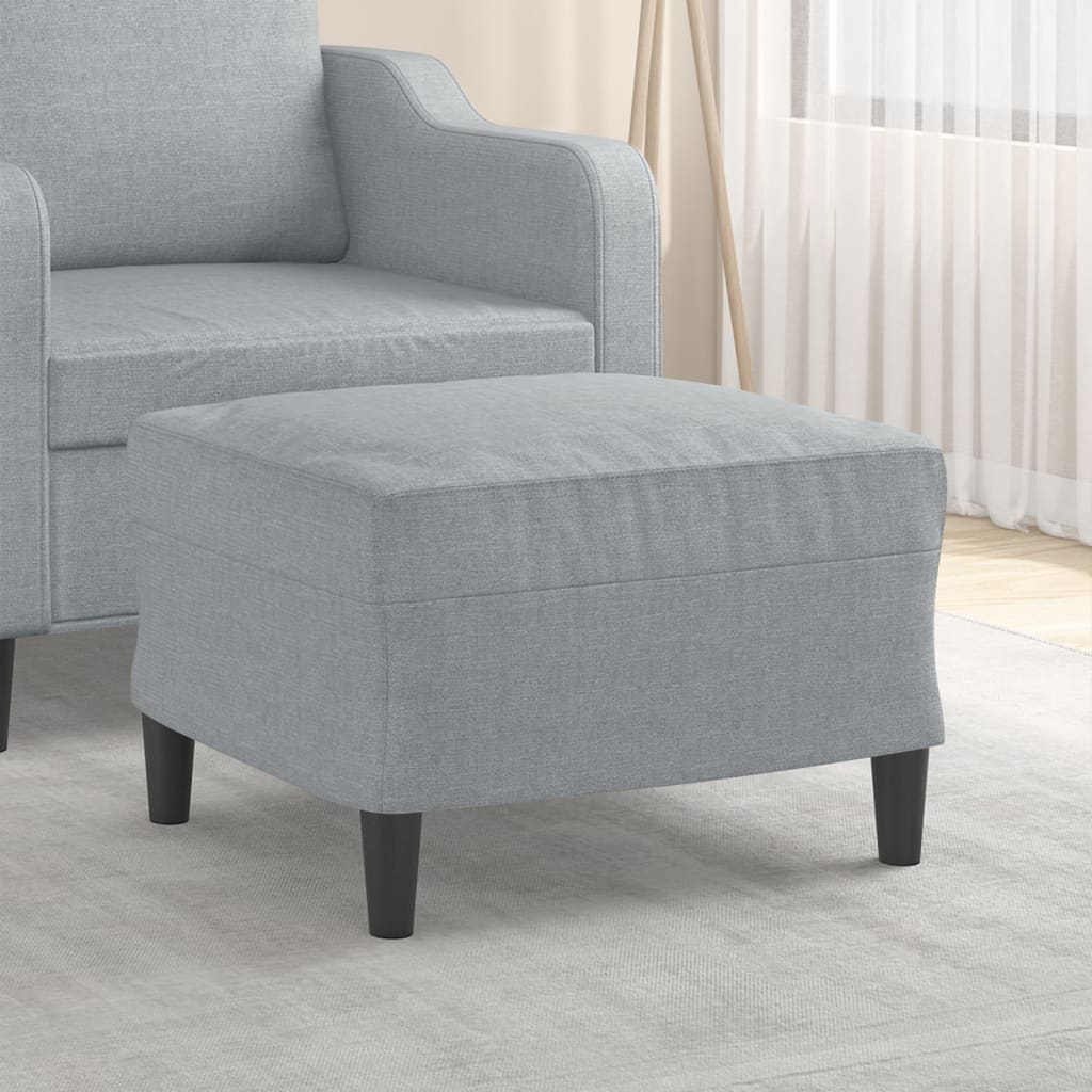 vidaXL Taburet, gri deschis, 60x50x41 cm, material textil vidaXL Taburet, gri deschis, 60x50x41 cm, material textil