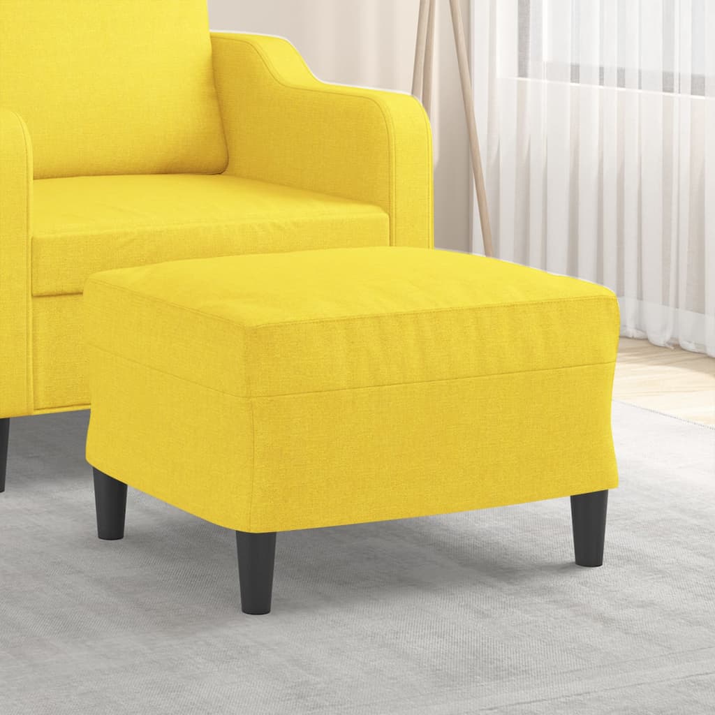 vidaXL Taburet, galben deschis, 60x50x41 cm, material textil vidaXL Taburet, galben deschis, 60x50x41 cm, material textil