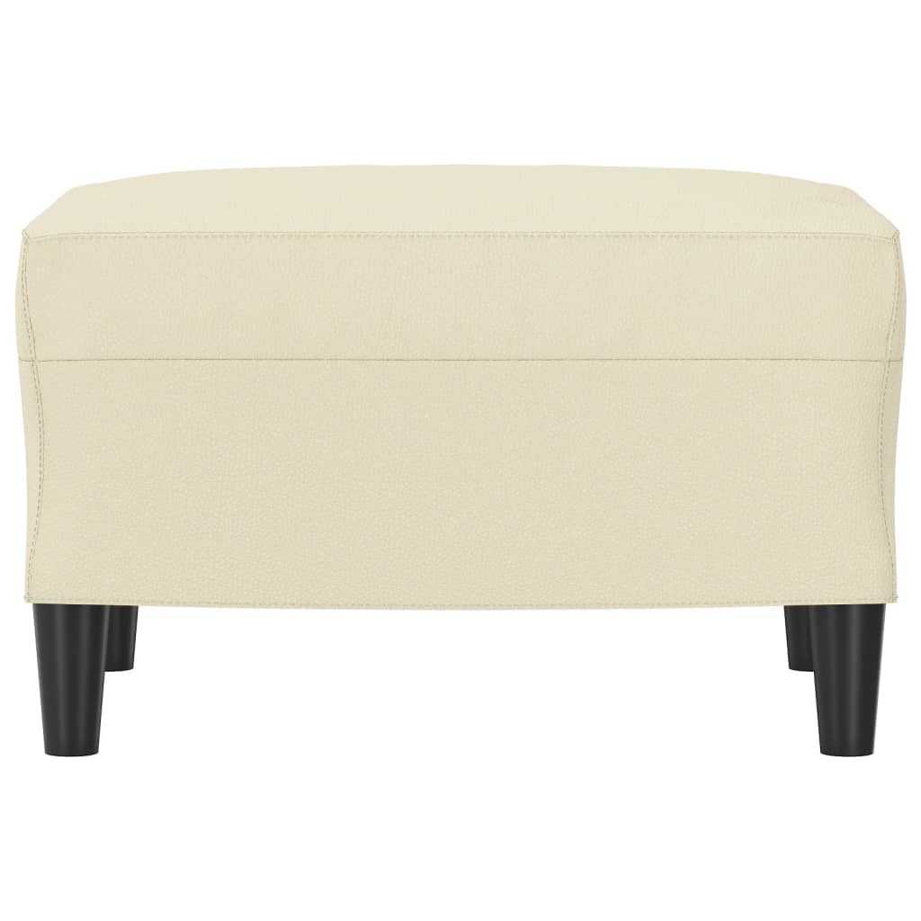 vidaXL Taburet, crem, 60x50x41 cm, piele ecologică vidaXL Taburet, crem, 60x50x41 cm, piele ecologică