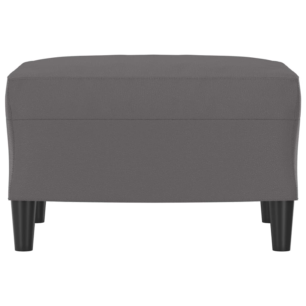 vidaXL Taburet, gri, 60x50x41 cm, piele ecologică vidaXL Taburet, gri, 60x50x41 cm, piele ecologică