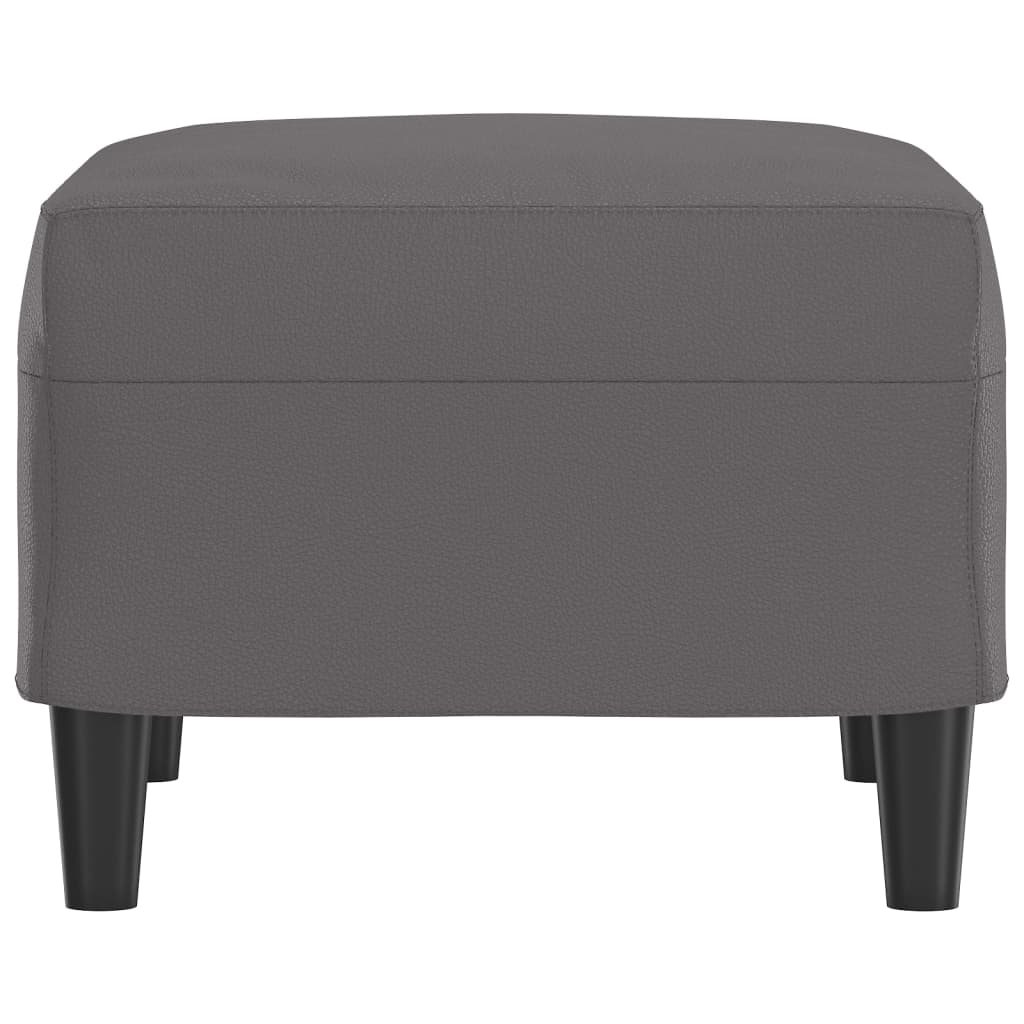 vidaXL Taburet, gri, 60x50x41 cm, piele ecologică vidaXL Taburet, gri, 60x50x41 cm, piele ecologică