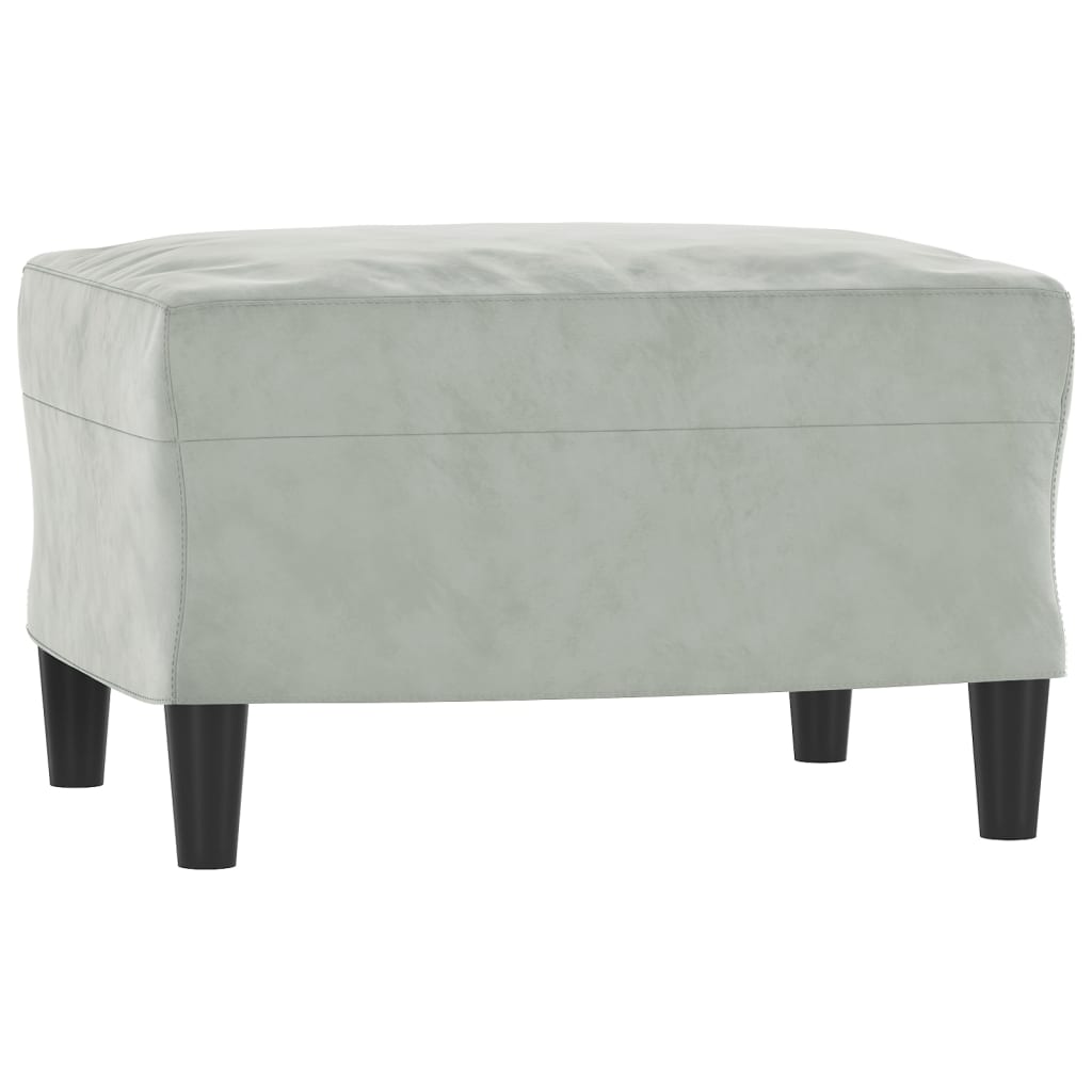 vidaXL Taburet, gri deschis, 60x50x41 cm, catifea vidaXL Taburet, gri deschis, 60x50x41 cm, catifea