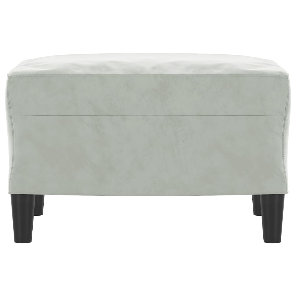 vidaXL Taburet, gri deschis, 60x50x41 cm, catifea vidaXL Taburet, gri deschis, 60x50x41 cm, catifea