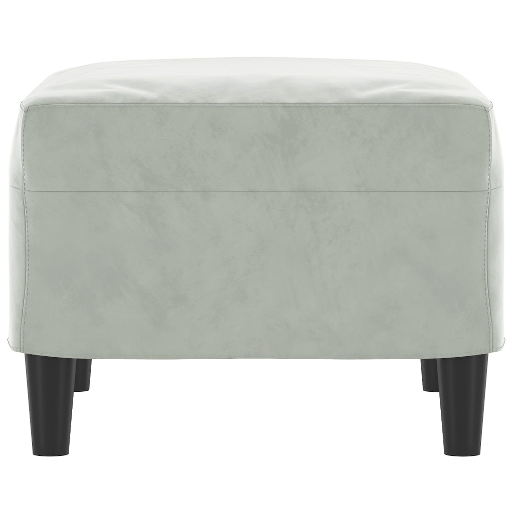 vidaXL Taburet, gri deschis, 60x50x41 cm, catifea vidaXL Taburet, gri deschis, 60x50x41 cm, catifea