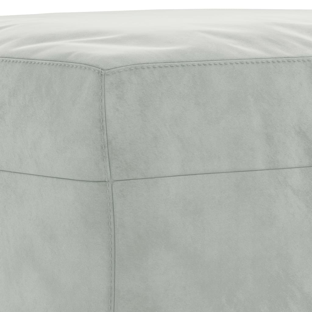 vidaXL Taburet, gri deschis, 60x50x41 cm, catifea vidaXL Taburet, gri deschis, 60x50x41 cm, catifea
