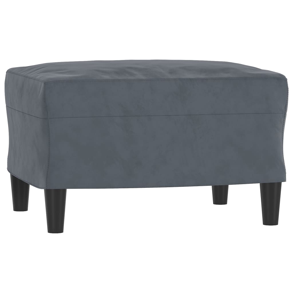 vidaXL Taburet, gri închis, 60x50x41 cm, catifea vidaXL Taburet, gri închis, 60x50x41 cm, catifea