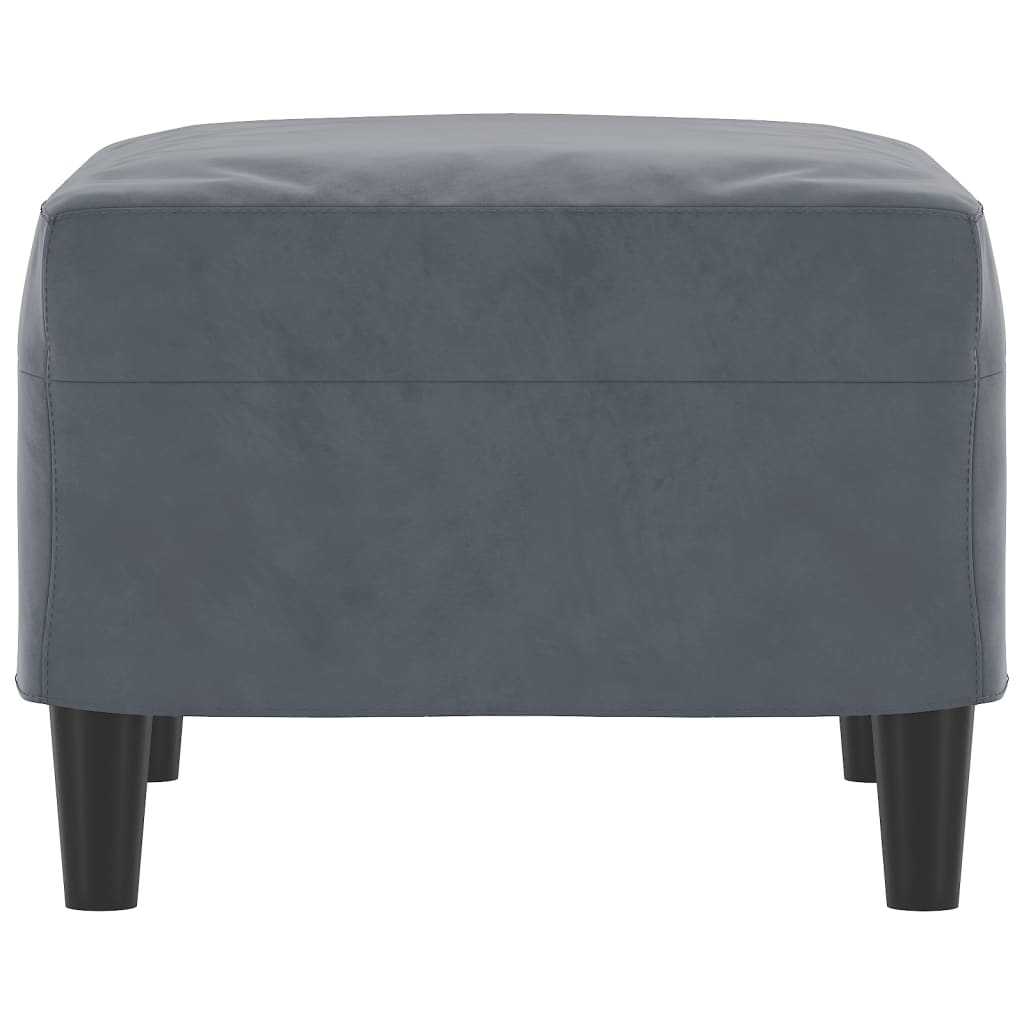 vidaXL Taburet, gri închis, 60x50x41 cm, catifea vidaXL Taburet, gri închis, 60x50x41 cm, catifea