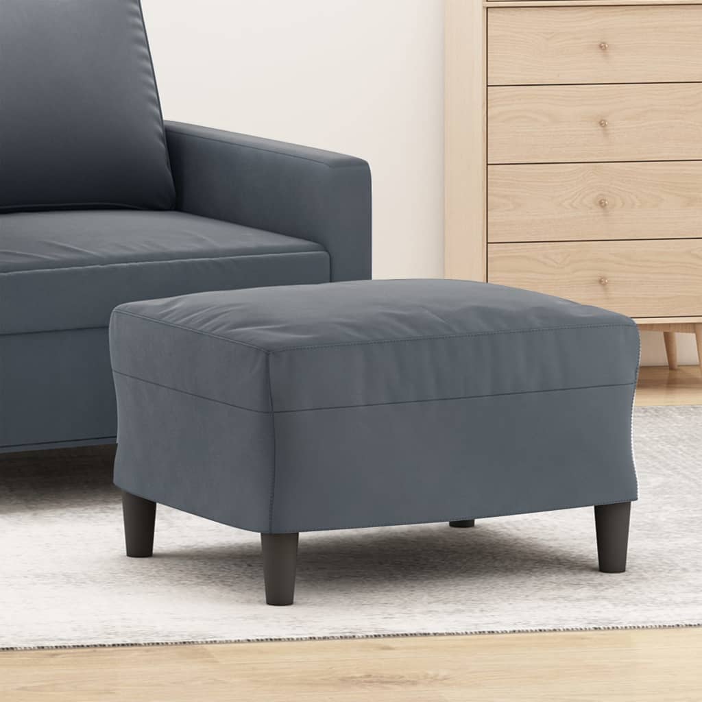 vidaXL Taburet, gri închis, 60x50x41 cm, catifea vidaXL Taburet, gri închis, 60x50x41 cm, catifea