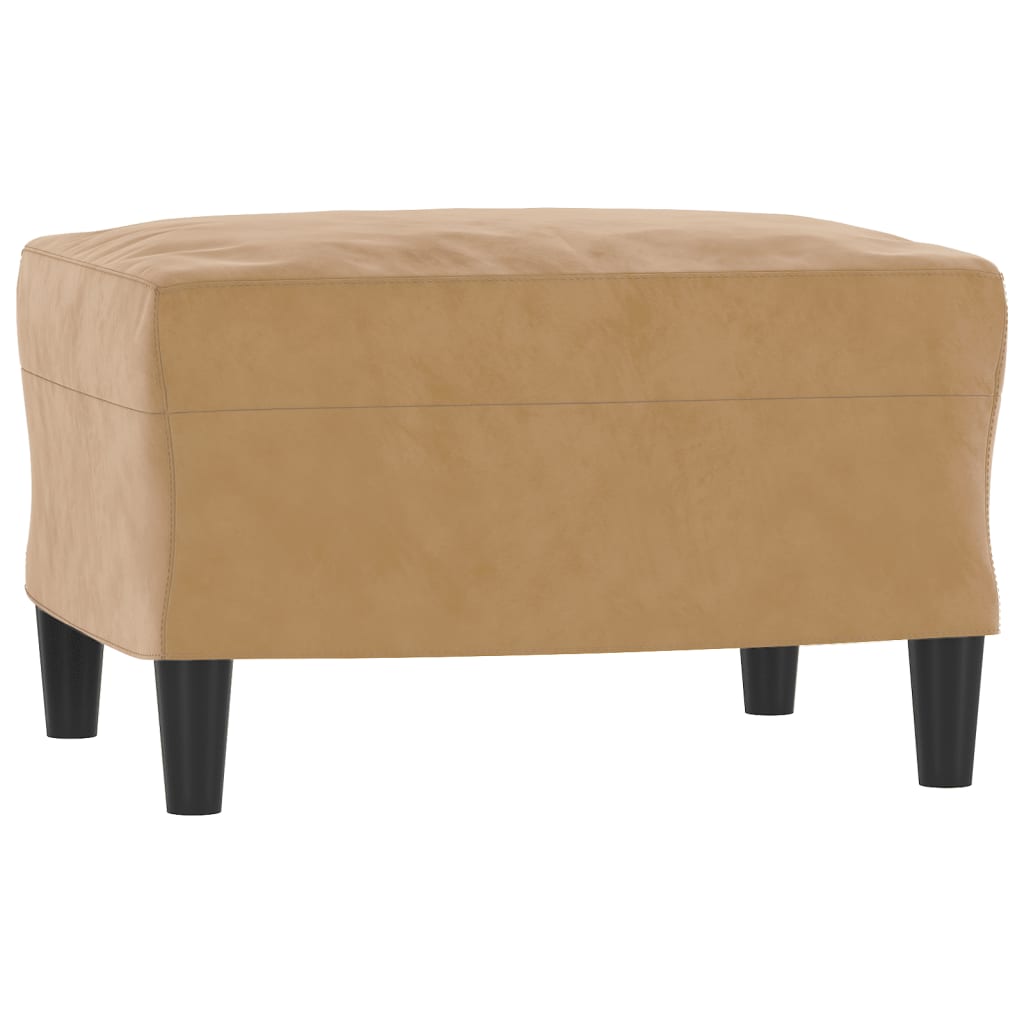 vidaXL Taburet, maro, 60x50x41 cm, catifea vidaXL Taburet, maro, 60x50x41 cm, catifea