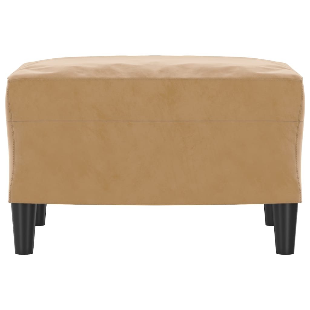 vidaXL Taburet, maro, 60x50x41 cm, catifea vidaXL Taburet, maro, 60x50x41 cm, catifea