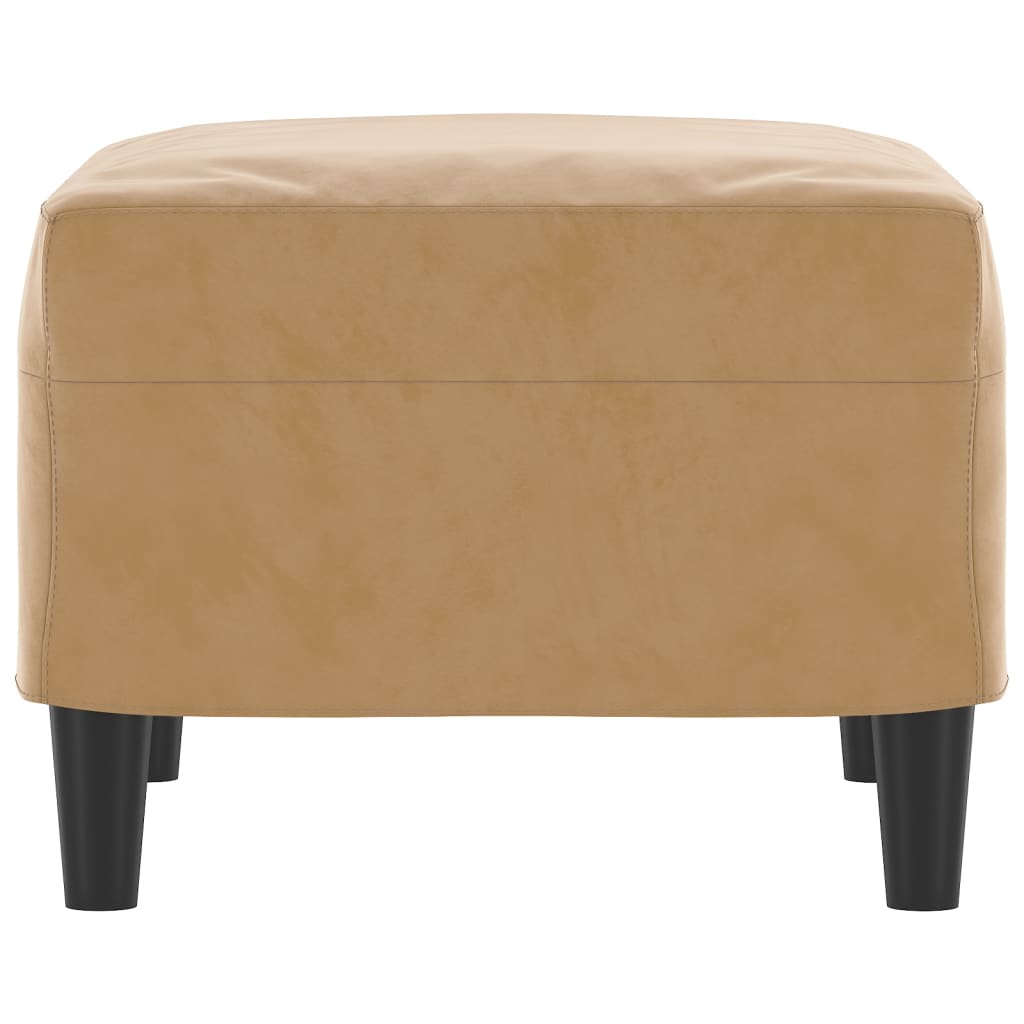 vidaXL Taburet, maro, 60x50x41 cm, catifea vidaXL Taburet, maro, 60x50x41 cm, catifea