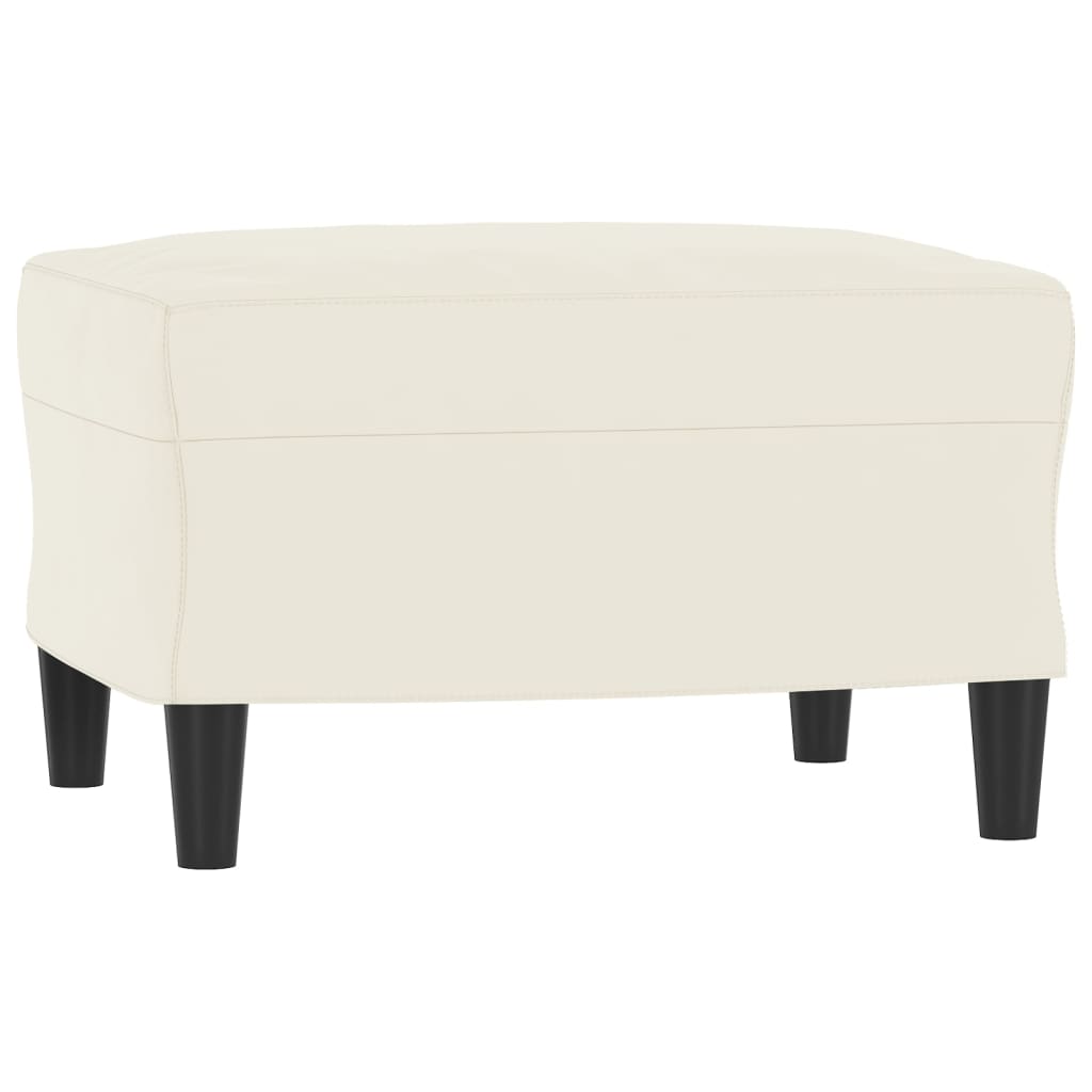vidaXL Taburet, crem, 60x50x41 cm, catifea vidaXL Taburet, crem, 60x50x41 cm, catifea