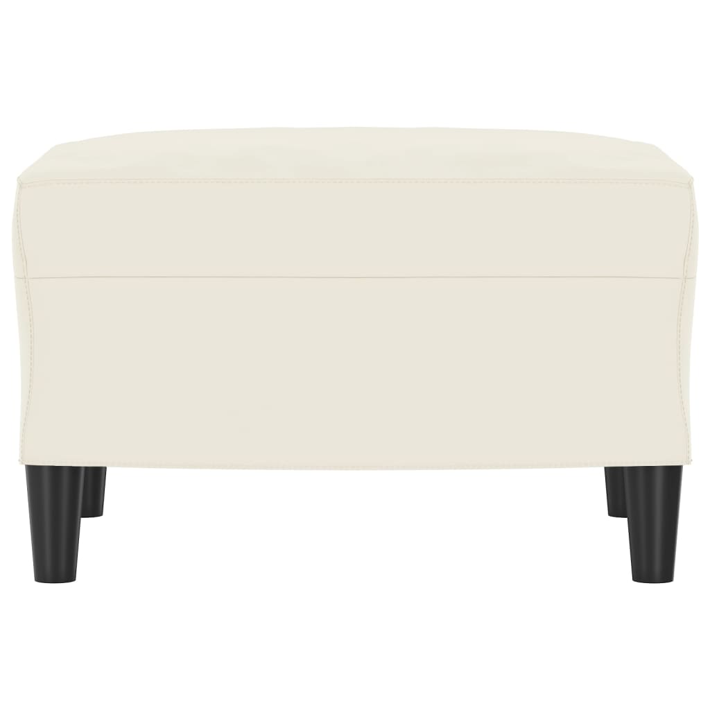 vidaXL Taburet, crem, 60x50x41 cm, catifea vidaXL Taburet, crem, 60x50x41 cm, catifea