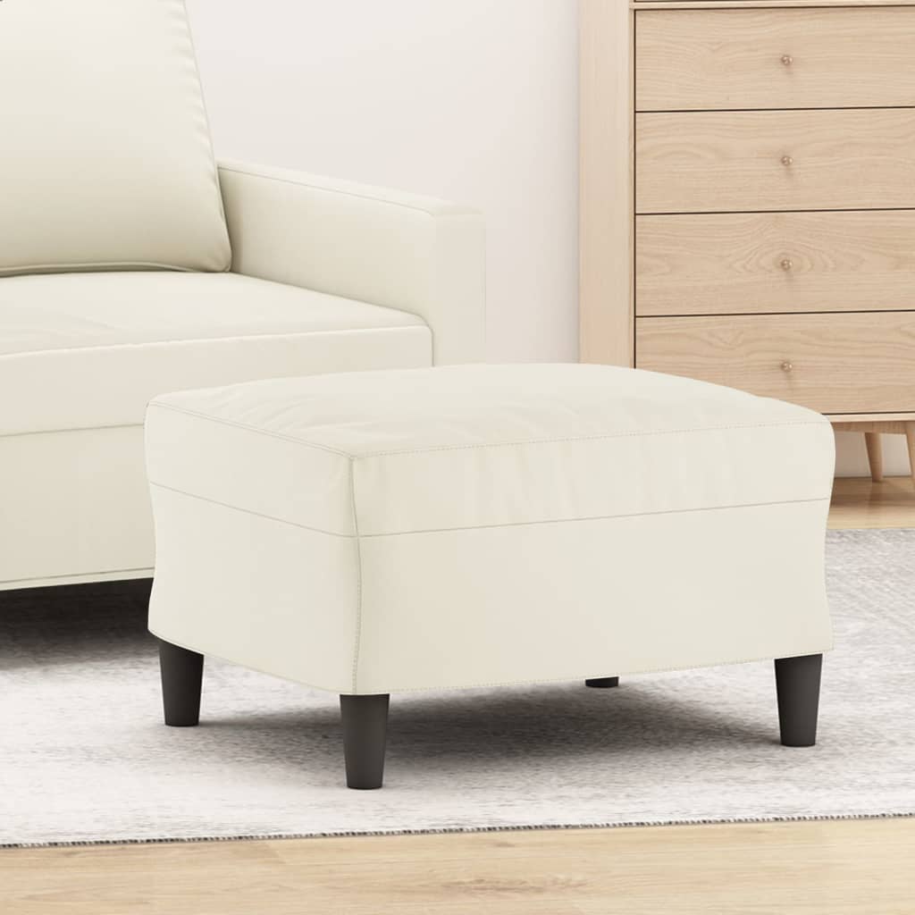 vidaXL Taburet, crem, 60x50x41 cm, catifea vidaXL Taburet, crem, 60x50x41 cm, catifea