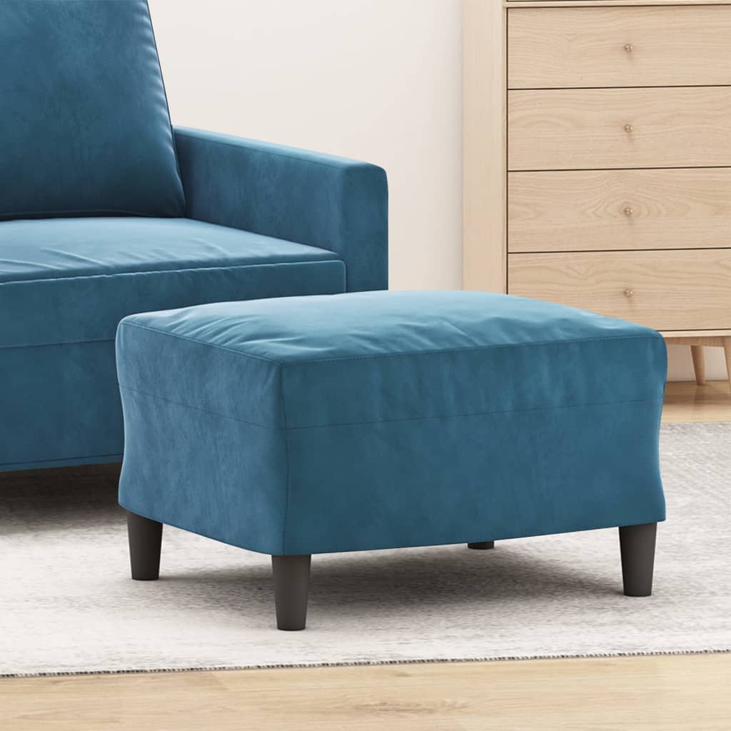 vidaXL Taburet, albastru, 60x50x41 cm, catifea vidaXL Taburet, albastru, 60x50x41 cm, catifea