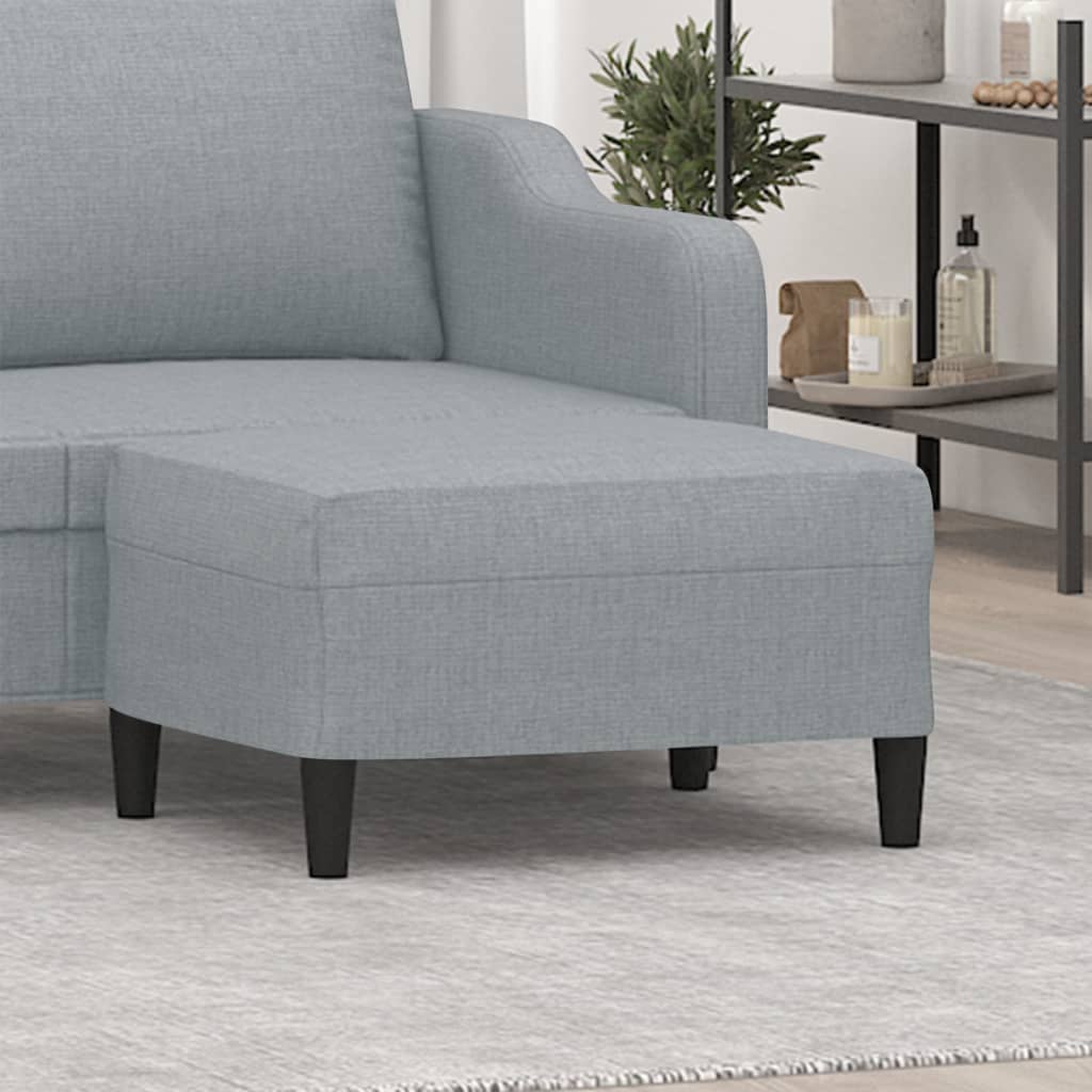 vidaXL Taburet, gri deschis, 70x55x41 cm, material textil vidaXL Taburet, gri deschis, 70x55x41 cm, material textil